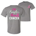 thumbnail image 1 of Wild Bobby, I'm Tougher Than Cancer, Breast Cancer Awareness, Front and Back Men Graphic Tee, Heather Grey, Medium, 1 of 4