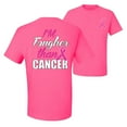 thumbnail image 1 of Wild Bobby, I'm Tougher Than Cancer, Breast Cancer Awareness, Front and Back Men Graphic Tee, Neon Pink, 5X-Large, 1 of 4