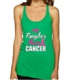 thumbnail image 1 of Wild Bobby, I'm Tougher Than Cancer Tri-Blend Racerback Tank Top, Envy, Small, 1 of 3