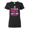 thumbnail image 1 of Wild Bobby, I'm a Nurse What's Your Superpower?, Inspirational/Christian, Womens Graphic Tees, Black, Small, 1 of 3