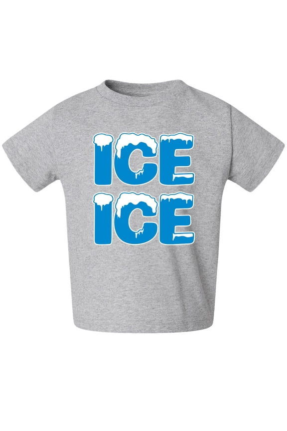 Ice Ice Funny Iconic 90s Song Lyrics Parody Toddler Crew Graphic T-Shirt