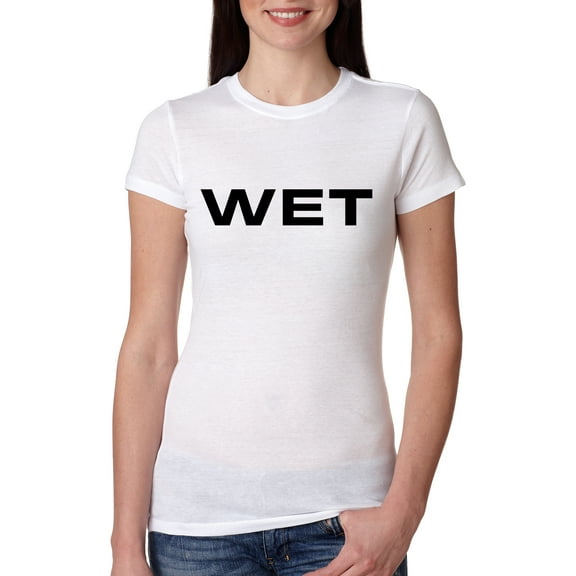 Wild Bobby Iconic Famous Ye WET Graphic Women Slim Fit Junior Tee
