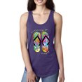 thumbnail image 1 of Wild Bobby, If I Can't Wear My Flip Flops I'm Not Going Colorful Sandals Streetwear Ladies Racerback Tank Top, Purple Rush, X-Large, 1 of 3