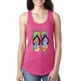 thumbnail image 1 of Wild Bobby, If I Can't Wear My Flip Flops I'm Not Going Colorful Sandals Streetwear Ladies Racerback Tank Top, Raspberry, Medium, 1 of 3