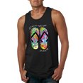 thumbnail image 1 of If I Can't Wear My Flip Flops I'm Not Going Colorful Sandals Streetwear Mens Graphic Tank Top, Black, Small, 1 of 3