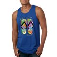 thumbnail image 1 of Wild Bobby, If I Can't Wear My Flip Flops I'm Not Going Colorful Sandals Streetwear Mens Graphic Tank Top, Royal, Medium, 1 of 3