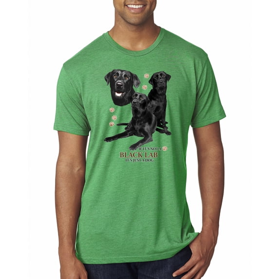 Wild Bobby, If It's Not a Black Lab It's Just a Dog Gift | Mens Dog Lover Premium Tri Blend T-Shirt, Envy, Large