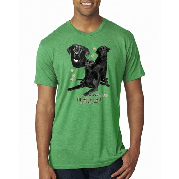 Wild Bobby, If It's Not a Black Lab It's Just a Dog Gift | Mens Dog Lover Premium Tri Blend T-Shirt, Envy, Medium