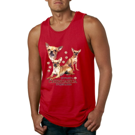 Wild Bobby, If It's Not a Chihuahua It's Just a Dog Gift, Men Graphic Tank Top, Red, Small