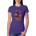 thumbnail image 1 of Wild Bobby, If It's Not a Dachshund It's Just a Dog Gift | Womens Dog Lover Slim Fit Junior Tee, Purple Rush, Medium, 1 of 3