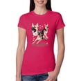 thumbnail image 1 of Wild Bobby, If It's Not a German Shepherd It's Just a Dog Gift | Womens Dog Lover Slim Fit Junior Tee, Raspberry, Medium, 1 of 3