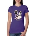 thumbnail image 1 of Wild Bobby, If It's Not a Pug It's Just a Dog Gift | Womens Dog Lover Slim Fit Junior Tee, Purple Rush, Large, 1 of 3