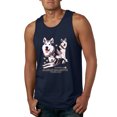 thumbnail image 1 of Wild Bobby, If It's Not an Alaskan Malamute It's Just a Dog Gift, Men Graphic Tank Top, Navy, X-Large, 1 of 4