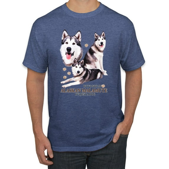 Wild Bobby, If It's Not an Alaskan Malamute It's Just a Dog Gift, Men Graphic Tee, Vintage Heather Blue, XX-Large