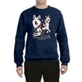 thumbnail image 1 of Wild Bobby, If It's Not an Alaskan Malamute It's Just a Dog Gift, Unisex Crewneck Graphic Sweatshirt, Vintage Heather Navy, Medium, 1 of 4