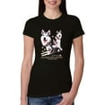 thumbnail image 1 of Wild Bobby, If It's Not an Alaskan Malamute It's Just a Dog Gift, Women Slim Fit Junior Tee, Black, Small, 1 of 4