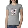 thumbnail image 1 of Wild Bobby, If It's Not an Alaskan Malamute It's Just a Dog Gift, Women Slim Fit Junior Tee, Heather Grey, Medium, 1 of 4