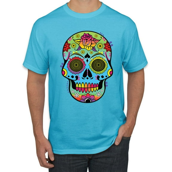 Wild Bobby, If You're Nice I Might Let You Live With Me Colorful Cat Animal Lover Men's Graphic T-Shirt, Light Turquoise, Medium