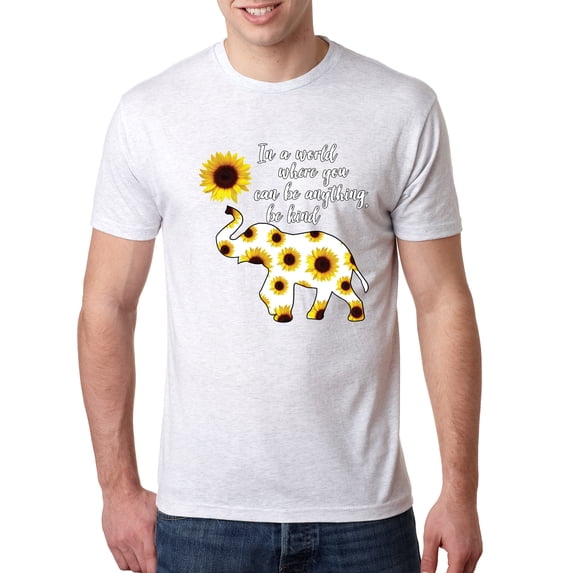 Wild Bobby, In A World Where You Can Be Anything Be Kind Inspirational/Christian Mens Premium Tri Blend T-Shirt, Heather White, Large