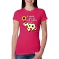 thumbnail image 1 of Wild Bobby, In A World Where You Can Be Anything Be Kind Inspirational/Christian Womens Slim Fit Junior Tee, Raspberry, Medium, 1 of 3