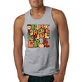 thumbnail image 1 of Wild Bobby In My Pumpkin Spice Era Groovy Letters Smiley Faces Thunderbolts Leaves Halloween Men Tank Top, Heather Grey, X-Large, 1 of 6