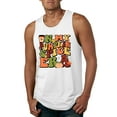 thumbnail image 1 of Wild Bobby In My Pumpkin Spice Era Groovy Letters Smiley Faces Thunderbolts Leaves Halloween Men Tank Top, White, Large, 1 of 6