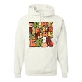 thumbnail image 1 of Wild Bobby In My Pumpkin Spice Era Groovy Letters Smiley Faces Thunderbolts Leaves Halloween Unisex Hoodie Sweatshirt, White, Small, 1 of 6