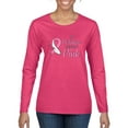 thumbnail image 1 of Wild Bobby In October We Wear Pink Awareness Breast Cancer Awareness Women Graphic Long Sleeve T-Shirt, Fuschia, Large, 1 of 6