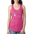 thumbnail image 1 of Wild Bobby, In October We Wear Pink Awareness Ladies Racerback Tank Top, Raspberry, Large, 1 of 3