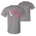 thumbnail image 1 of Wild Bobby, In October We Wear Pink, Breast Cancer Awareness, Front and Back Men Graphic Tee, Heather Grey, 3X-Large, 1 of 4