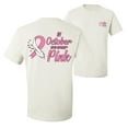 thumbnail image 1 of Wild Bobby, In October We Wear Pink, Breast Cancer Awareness, Front and Back Men Graphic Tee, White, X-Large, 1 of 4
