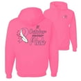 thumbnail image 1 of Wild Bobby, In October We Wear Pink, Breast Cancer Awareness, Front and Back Unisex Graphic Hoodie Sweatshirt, Neon Pink, XX-Large, 1 of 4