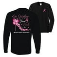 thumbnail image 1 of Wild Bobby In October We Wear Pink Diamond Heel Breast Cancer Awareness Front and Back Mens Long Sleeve Shirt, Black, Small, 1 of 5