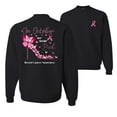 thumbnail image 1 of Wild Bobby In October We Wear Pink Diamond Heel Breast Cancer Awareness Front and Back Unisex Crewneck Sweatshirt, Black, Small, 1 of 5