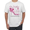 thumbnail image 1 of Wild Bobby In October We Wear Pink Diamond Heel Breast Cancer Awareness Men Tee, White, Large, 1 of 6