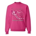 thumbnail image 1 of Wild Bobby In October We Wear Pink Diamond Heel Breast Cancer Awareness Unisex Crewneck Sweatshirt, Fuschia, Large, 1 of 6