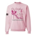 thumbnail image 1 of Wild Bobby In October We Wear Pink Diamond Heel US Flag Breast Cancer Awareness Unisex Crewneck Sweatshirt, Light Pink, XX-Large, 1 of 5
