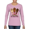 thumbnail image 1 of Wild Bobby In October We Wear Pink Protest Fists Breast Cancer Awareness Women Graphic Long Sleeve Tee, Light Pink, Large, 1 of 6