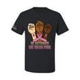 thumbnail image 1 of Wild Bobby In October We Wear Pink Protest Fists US Flag Breast Cancer Awareness Men Tee, Black, Small, 1 of 5