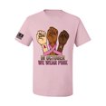 thumbnail image 1 of Wild Bobby In October We Wear Pink Protest Fists US Flag Breast Cancer Awareness Men Tee, Light Pink, Medium, 1 of 5