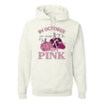 thumbnail image 1 of Wild Bobby In October We Wear Pink Pumpkin Cheetah Print Breast Cancer Awareness Unisex Hoodie Sweatshirt, White, Large, 1 of 6