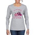 thumbnail image 1 of Wild Bobby In October We Wear Pink Pumpkin Cheetah Print Breast Cancer Awareness Women Graphic Long Sleeve Tee, Heather Grey, Large, 1 of 6