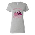thumbnail image 1 of Wild Bobby In October We Wear Pink Pumpkin Cheetah Print Breast Cancer Awareness Women Graphic Tee, Heather Grey, Large, 1 of 6