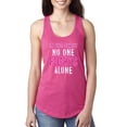 thumbnail image 1 of Wild Bobby, In This Family No One Awareness Ladies Racerback Tank Top, Raspberry, Medium, 1 of 3