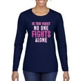thumbnail image 1 of Wild Bobby, In This Family No One Awareness Womens Graphic Long Sleeve T-Shirt, Navy, Small, 1 of 3