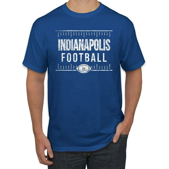 Wild Bobby Indianapolis IND Hometown City Football Fan Pride Sports Men's Graphic T-Shirt, Royal, Small