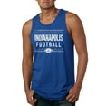 thumbnail image 1 of Wild Bobby Indianapolis IND Hometown City Football Fan Pride Sports Men's Graphic Tank Top, Royal, Small, 1 of 6