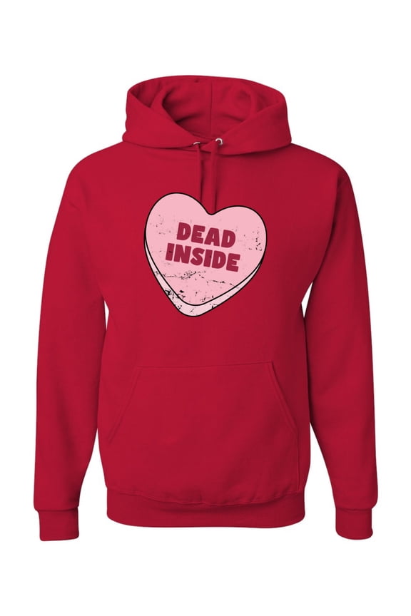 Inside Pink Candy Heart Cute Funny Meme Valentine's Day Unisex Hoodie Sweatshirt