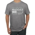 thumbnail image 1 of Wild Bobby Installing Muscles Please Waitâ€¦ Gym/Workout Men Graphic Tee, Heather Grey, 3X-Large, 1 of 5