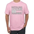 thumbnail image 1 of Wild Bobby Installing Muscles Please Waitâ€¦ Gym/Workout Men Graphic Tee, Light Pink, X-Large, 1 of 5